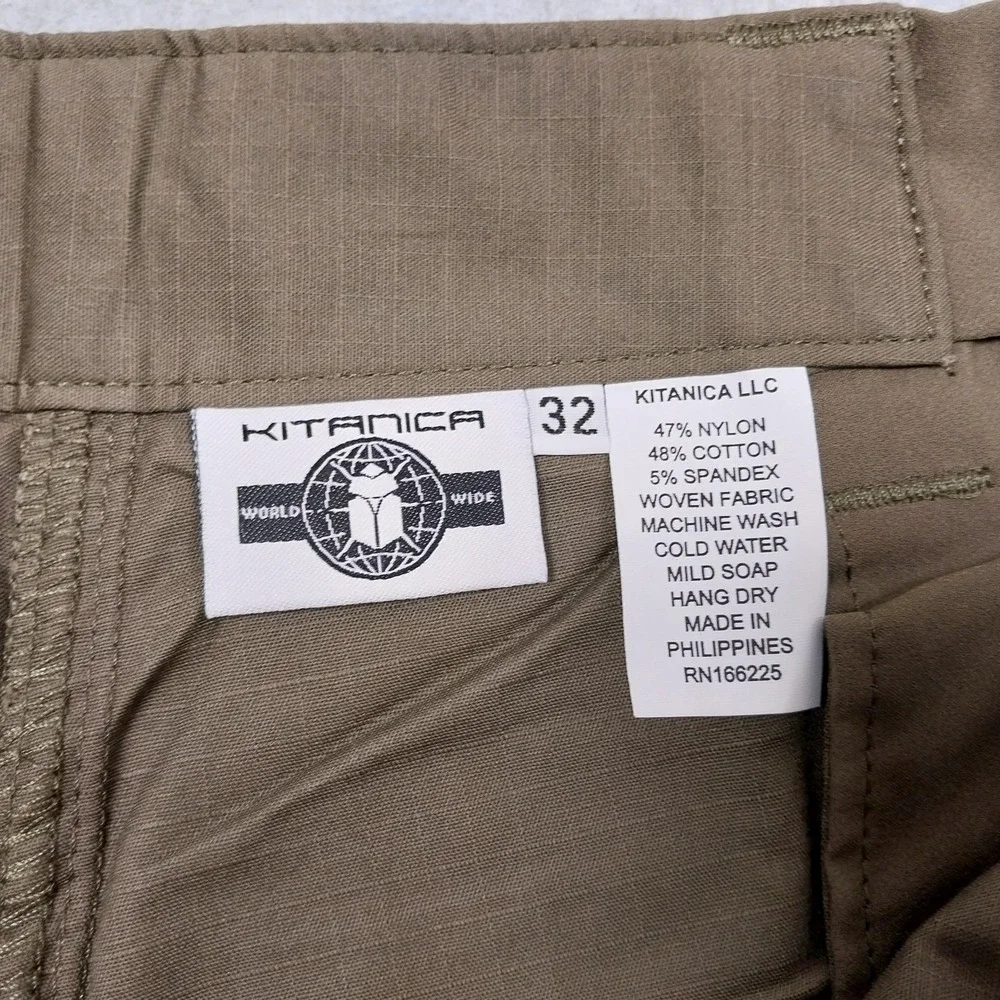 Kitanica Shorts Mens Size 32 Ranger Green Tactical Cargo Utility Hiking NEW